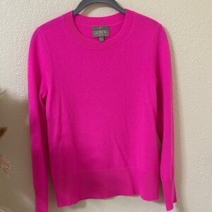 J. Crew Women's Bright Pink Crew Neck Sweater